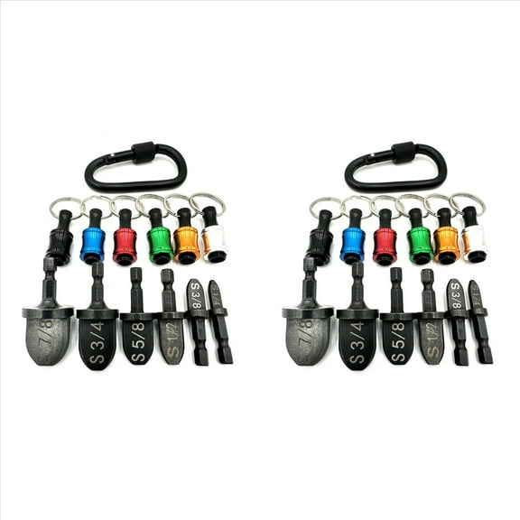 12X HVAC Swage Tool Repairing Set,Air Conditioner Copper Tube Expander Swaging Drill Bit Pipe