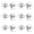 thumbnail image 1 of 12X Locking Secure Earring Backs For Studs, Silicone A Earring Gold Silver, 1 of 1