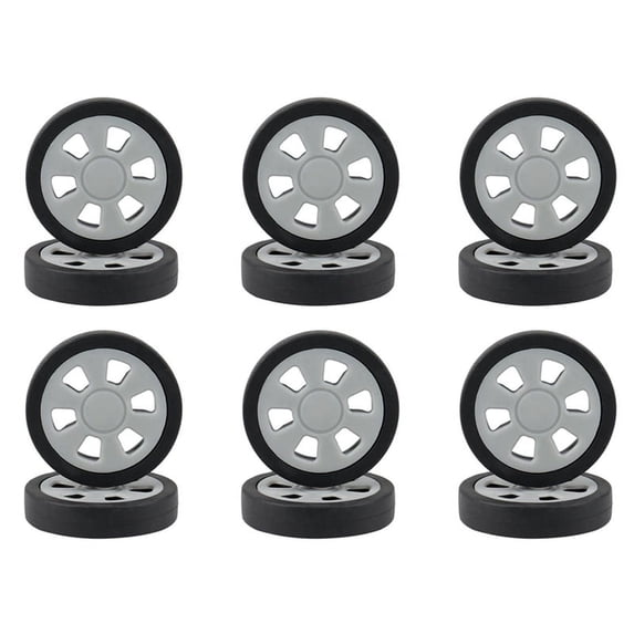 12X Luggage Accessories Wheels Aircraft Suitcase Pulley Rollers Mute Wheel Wear- Parts Repair 50X12mm