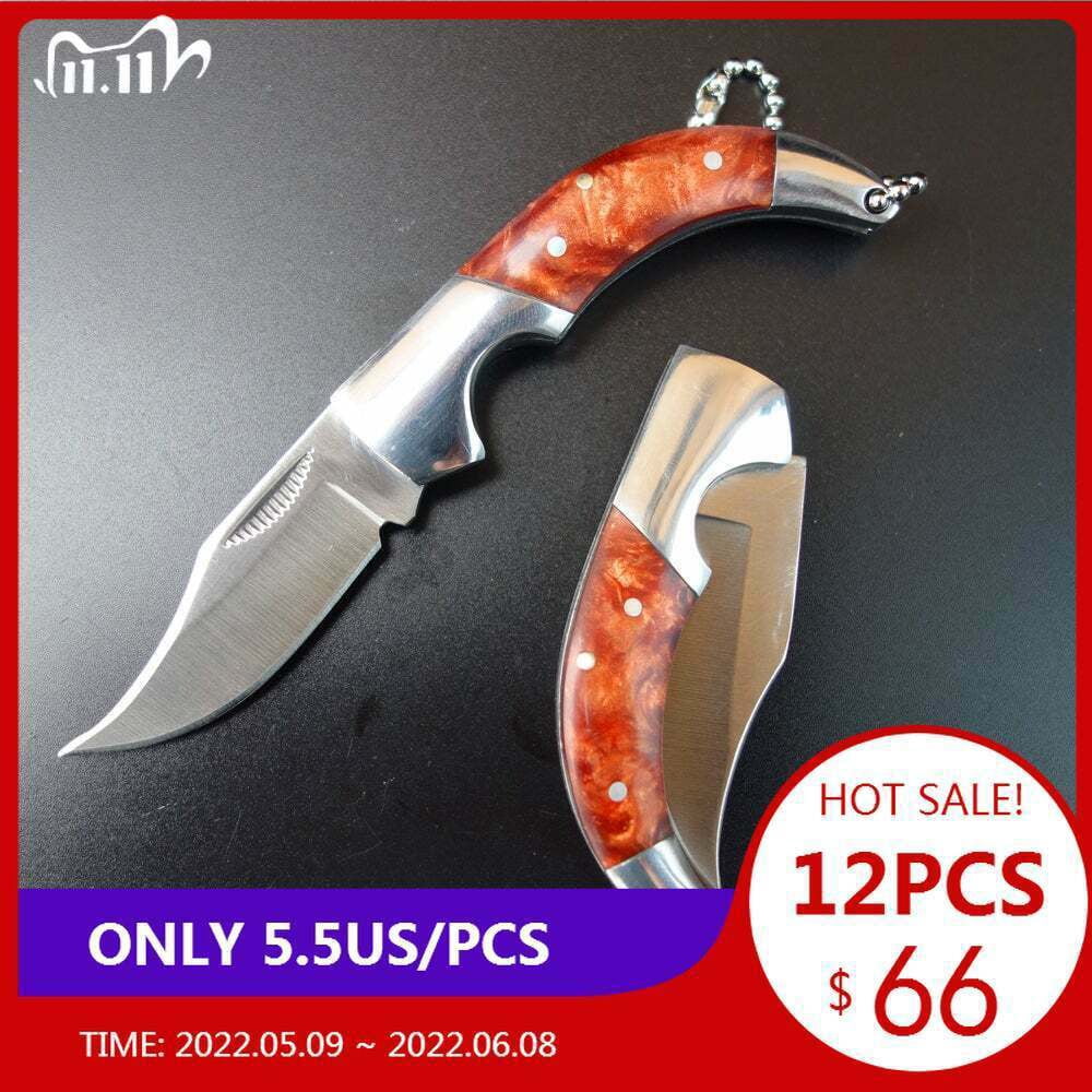 12X Outdoor Portable Folding Knife Wild Survival Hunting Knife High Hardness