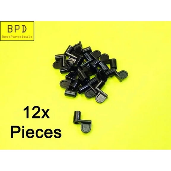 12X Pieces 3/8 (9.5Mm) Die Cast Window Screen Clip Satin Black Finish