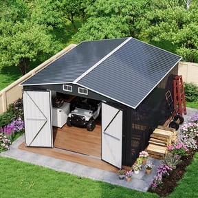 12X1 ft Outdoor Storage Shed,Garden Sheds Storage with Updated Frame Structure,Backyard Garden Terrace Tool Shed for Backyard,Lawn,Bike Storage,Gray