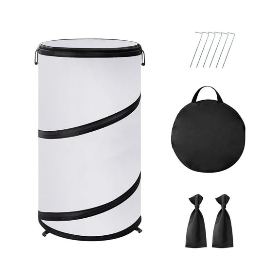 12X12 Inch Round Winter Frost Plant Cover, Foldable Warm Plant Protector Enclosure With Stakes, Reusable Cold Weather Shield For Indoor Outdoor Plants, Vegetables, Shrubs, 1 Pack