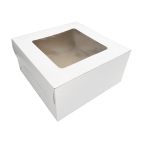 12" x 12" x 6" White Cake Box with Window (1 piece)