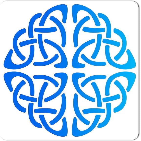 12X12Celtic Stencil Triquetra Knot Templates Symbol Reusable Plastic Drawing Painting Stencils Template for Painting on Card Wall Fabric Tile Canvas Crafts DIY Home Decor