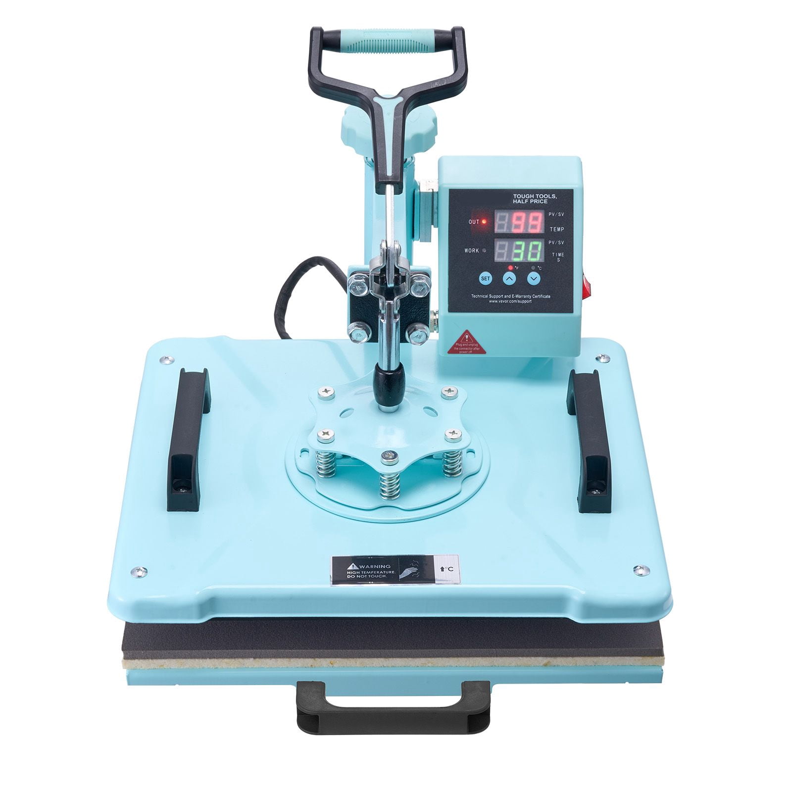 12X15 inch heat transfer machine, 2-in-1 360 degree rotation, digital temperature control T-shirt, hat hot stamping, green