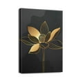 thumbnail image 1 of 12X16 inch Abstract Wall Art with Elegant Brown Flowers Minimalist Canvas Print for Contemporary Bedroom, Bathroom, or Living Room Decor, 1 of 7