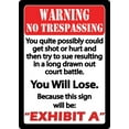 thumbnail image 1 of 12X17 Rivers Edge New Exhibit A Durable Weatherproof Embossed Tin Sign, 1 of 2