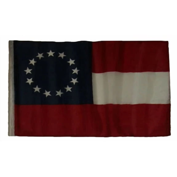 12X18 12"X18" Historical Stars And Bars 13 Stars Sleeve Garden Flag