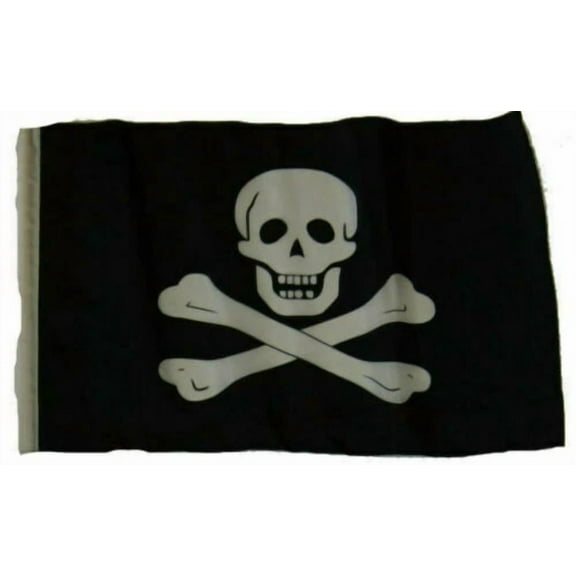 12X18 12"X18" Jolly Roger Pirate No Patch Sleeve Flag Garden 100D