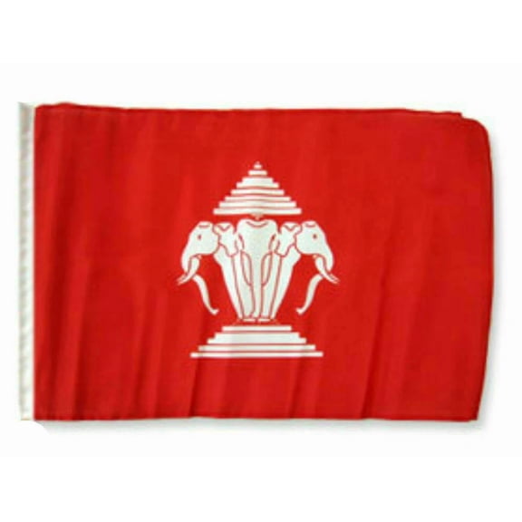 12X18 12"X18" Old Laos Sleeve Flag Boat Car Garden 100D