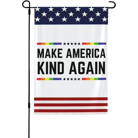 12X18 Double Sided Yard Flag. Make-America-Kind-Again Garden Flag Lgbtq Be Kind Garden Flag 12X18 Holiday Outdoor Decor Banner Sign