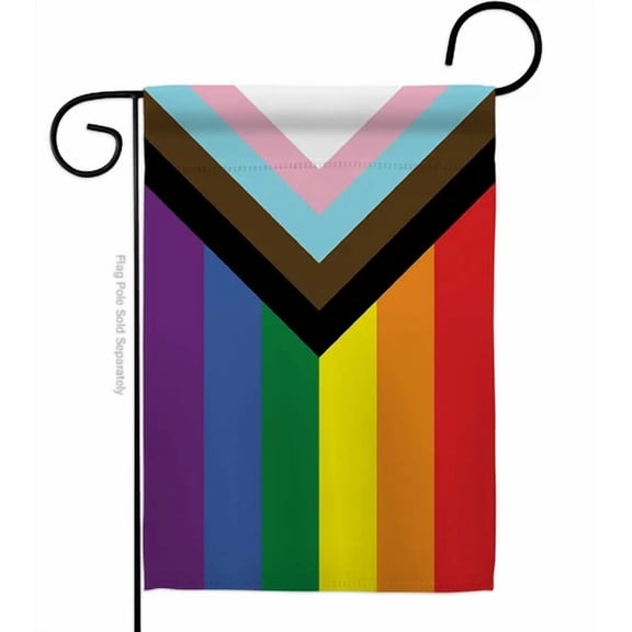 PURELY- 12X18 Progress Pride Garden Flag Lgbt Support Rainbow Lgbt House Yard Banner