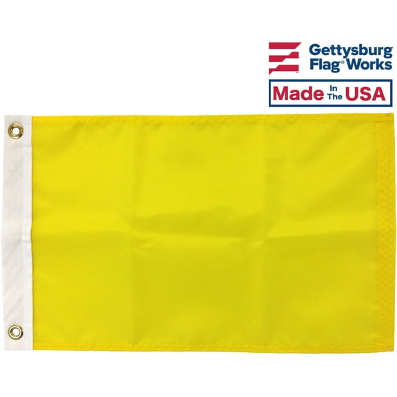 12X18" Quarantine Boat Flag, All-Weather Nylon, Made in USA, 12 inch by 18 inch