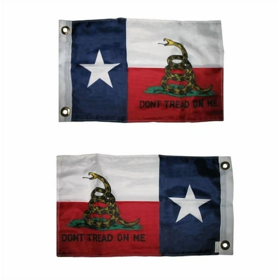 12X18 Trump 2024 Texas Gadsden Tea Party Double Sided Boat Flag Grommets