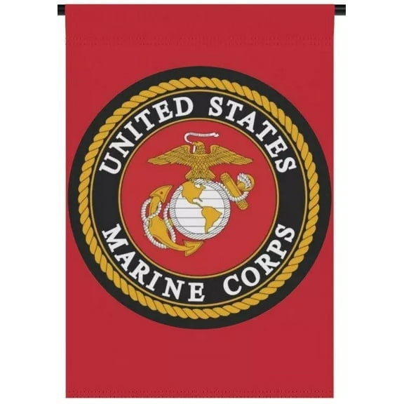 12X18 inch US MARINE USMC OFFICIALLY LICENSED DOUBLE Sided 100D GARDEN Flag Sleeve