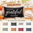thumbnail image 1 of 12X20 Fall Pillow Cover Thankful Grateful Blessed Print Decorative Lumbar Pillow for Thanksgiving Decor Fall Home Decor Gift Idea Linen Rectangle Throw Pillow Cover, 1 of 7