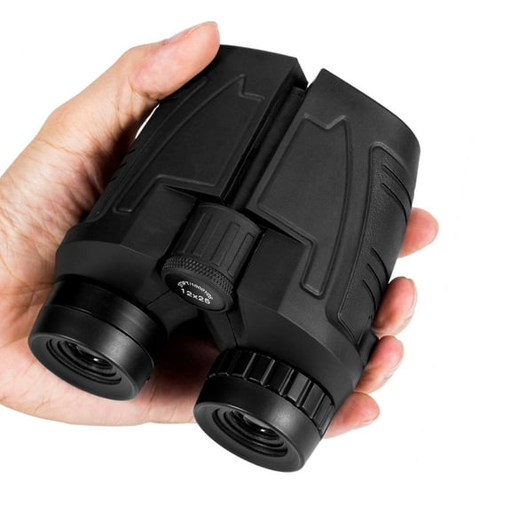12X25 Compact Binoculars With Clear Low Light Vision, Large Eyepiece Waterproof Binocular For Adults Kids,High Power Easy Focus Binoculars For Bird Watching,Outdoor Hunting,Travel,Sightseeing