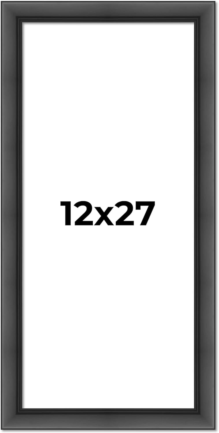 12x27-frame-black-picture-frame-complete-modern-photo-frame-includes
