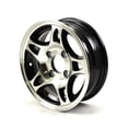 thumbnail image 1 of 12X4 4-Lug on 4" Aluminum S5 Trailer Wheel - Black - S524440B, 1 of 2
