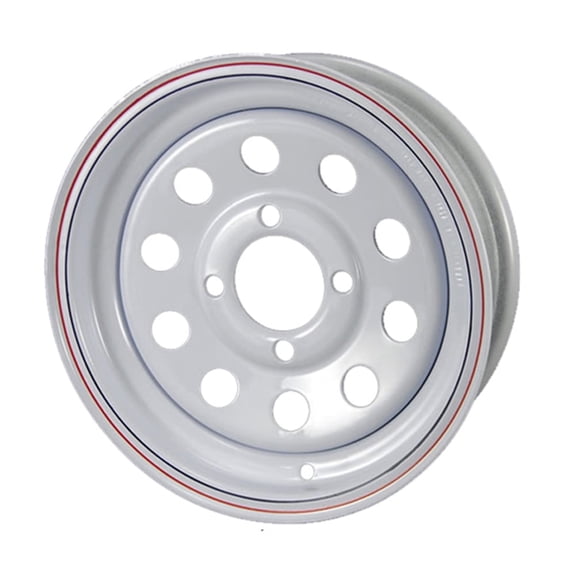 12X4 4-Lug on 4" White Mod Trailer Wheel