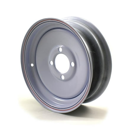12X4 4-Lug on 4" White Solid Trailer Wheel