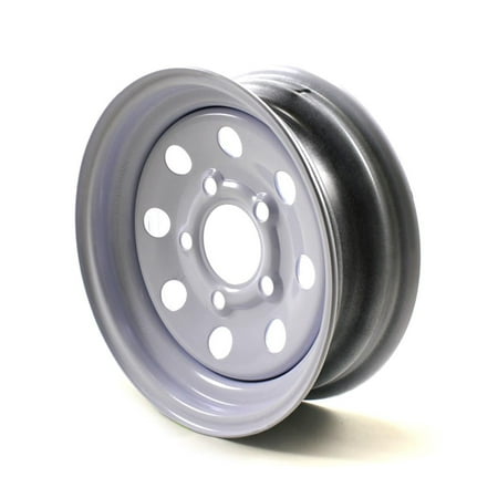 12X4 5-Lug on 4.5" White Mod Trailer Wheel