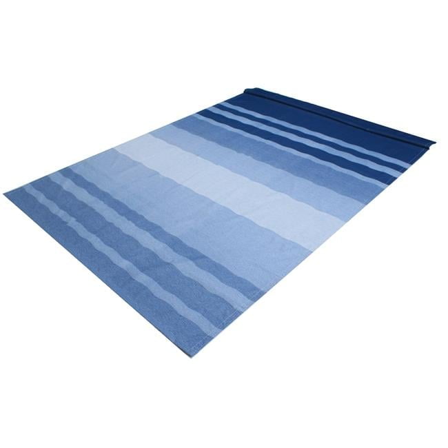 12X8 Feet Vinyl RV Awning Fabric Replacement for Retractable Awning BLUE STRIPES