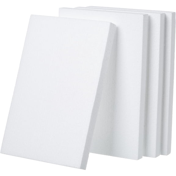 12X8X1 Inch Craft Foam Blocks 4 Pack Polystyrene Sheet Rectangle for Arts School Projects Sculptures Floral Arrangements Modeling and Centerpieces