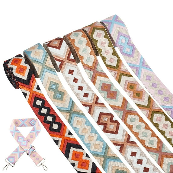 12Yards Flat Embroidery Rhombus Polyester Ribbons Jacquard Ribbon Tyrolean Ribbon Garment Accessories Mixed Color 1-1/2inch