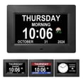 thumbnail image 1 of Memwake Dementia clock for seniors, 3 main interfaces, automatic dimming, multiple alarm settings,digital day clock for the elderly., 1 of 9
