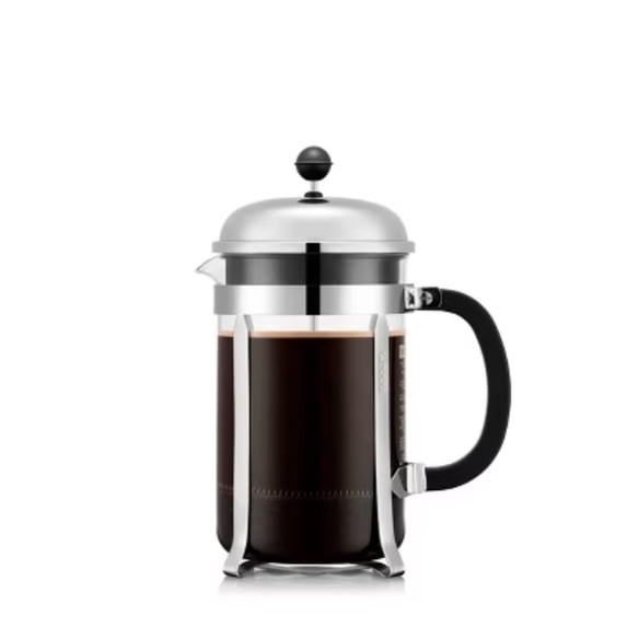 12c 51oz French Press Coffee Maker: Stainless Steel, Dishwasher-Safe, Manual, BPA-Free