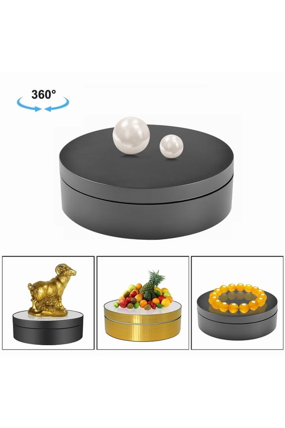 12cm 360 Degree Rotating Turntable Matte Electric Display Stand Video Shooting Props Turntable,