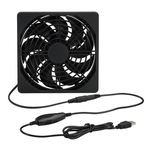 12cm 5V 0.2A Adjustable Speed USB Power Cooling Fan for TV Box Router Coolers