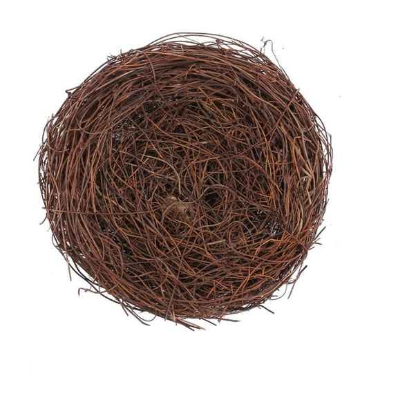 12cm Easter Bird Nest Decor - Handcrafted Natural Wicker, Garden Home Spring Ornament