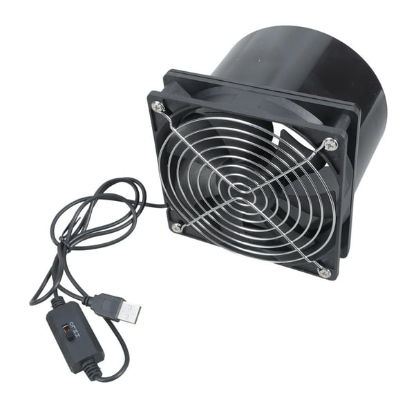 12cm High Performances Exhaust Fan USB 5V Powered 1500RPM Motor Triple Speed Settings For Bathroom Workshop Venting