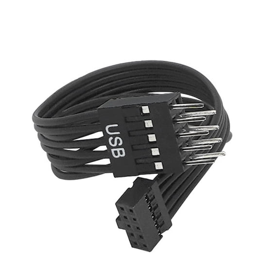 12cm Length USB Extension Cable 9Pin Male to 10Pin Female for Tight Space