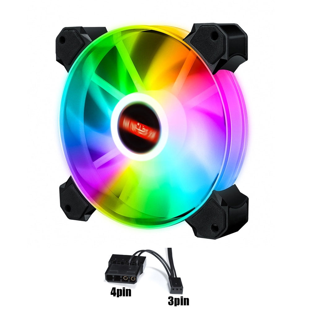12cm RGB 5V PWM 3 4 Pin Case Fan Quiet PC Radiator CPU Cooler ARGB 12cm-rgb-5v-pwm-3-4-pin-case-fan-quiet-pc-radiator-cpu-cooler-argb
