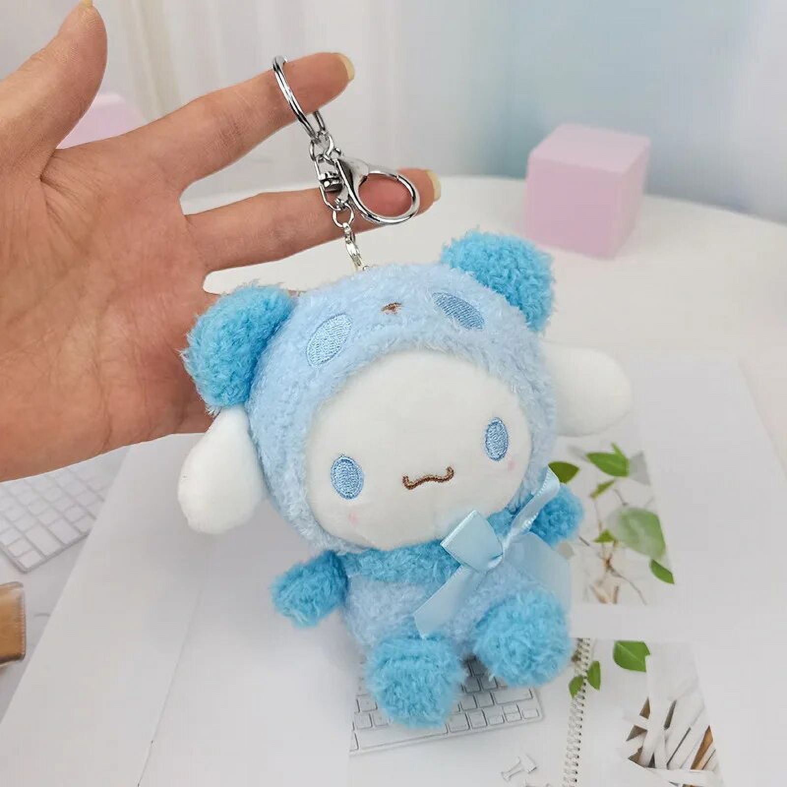 12cm Sanrio Plush Keychain Bag Pendant Hello Kitty Kuromi Cinnamoroll ...