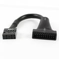 thumbnail image 1 of 12cm USB 3.0 20Pin Header Male to USB 2.0 9Pin Female Adapter Cable Cord, 1 of 1