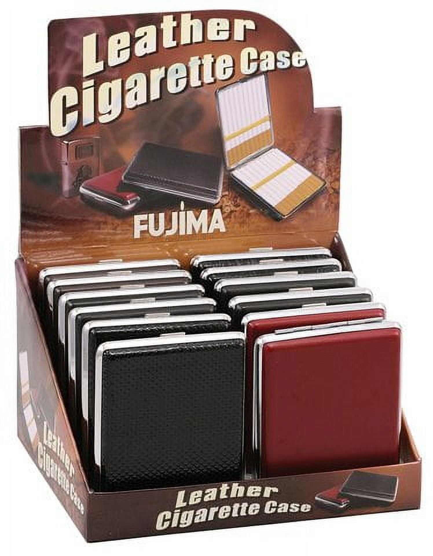 100mm cigarette case 12ct.100mm. Double Sided Leather Cigarette Case (CLC1)