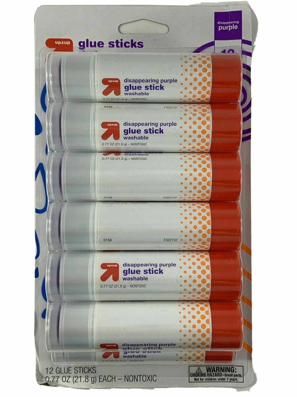 12ct Giant Glue Sticks Disappearing Purple - Up & Up™ : Target