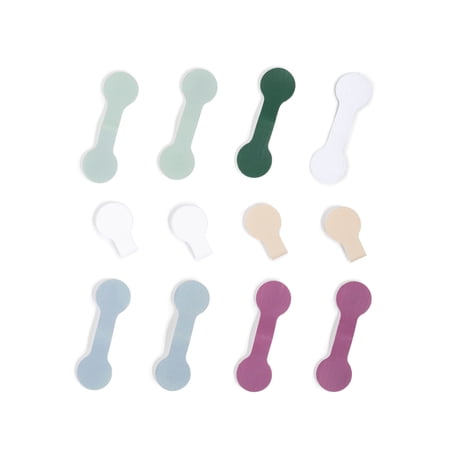 U Brands 12ct Writable Hook & Loop Cord Labels, Urban Bloom Colors