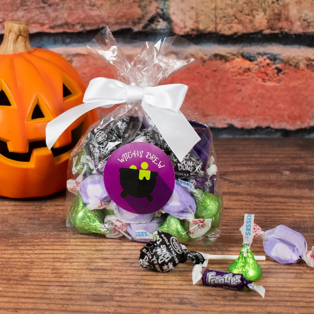 12ct Personalized Halloween Candy Goodie Bag Party Favors for Kids Adults Bulk 12 Count Witches Brew