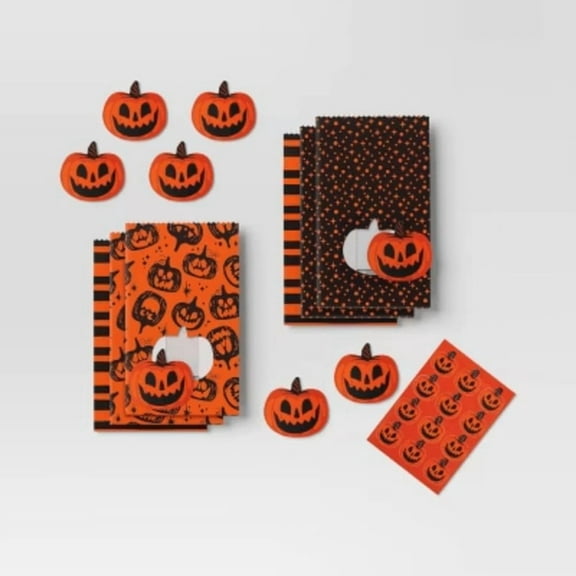 12ct Pumpkin Treat Bag Party Favors