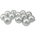 thumbnail image 1 of 12ct Shiny Silver Splendor Shatterproof Christmas Ball Ornaments 4" (100mm), 1 of 4