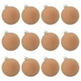 thumbnail image 1 of 12ct Velvet Christmas Tree Ornaments - 2.4 Inch Flocked Plastic Shatterproof Balls for Holiday, Party & Home Decorations, 1 of 5