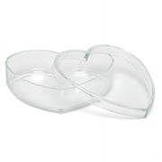 12ea - 4 1/2" Clear Heart Plastic Box (12/Package) by Paper Mart