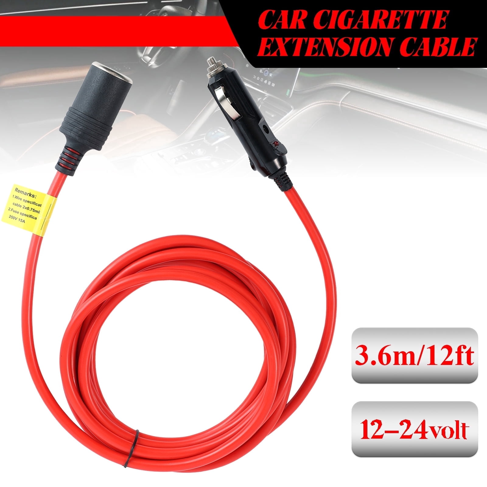 cigarette lighter extension cord autozone TCI EZ-TCU Adapter 30271 Foot Extension Cable extends the reach of your favorite 12 Cigarette Lighter Cords