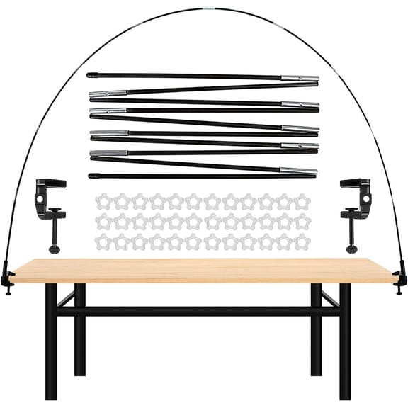 12ft Adjustable Balloon Arch Stand Kit for Different Table Sizes Party Backdrop Decoration Tool,High Strength Glass Fiber Pole for DIY Party Wedding Birthday Baby Shower Kids Decorations